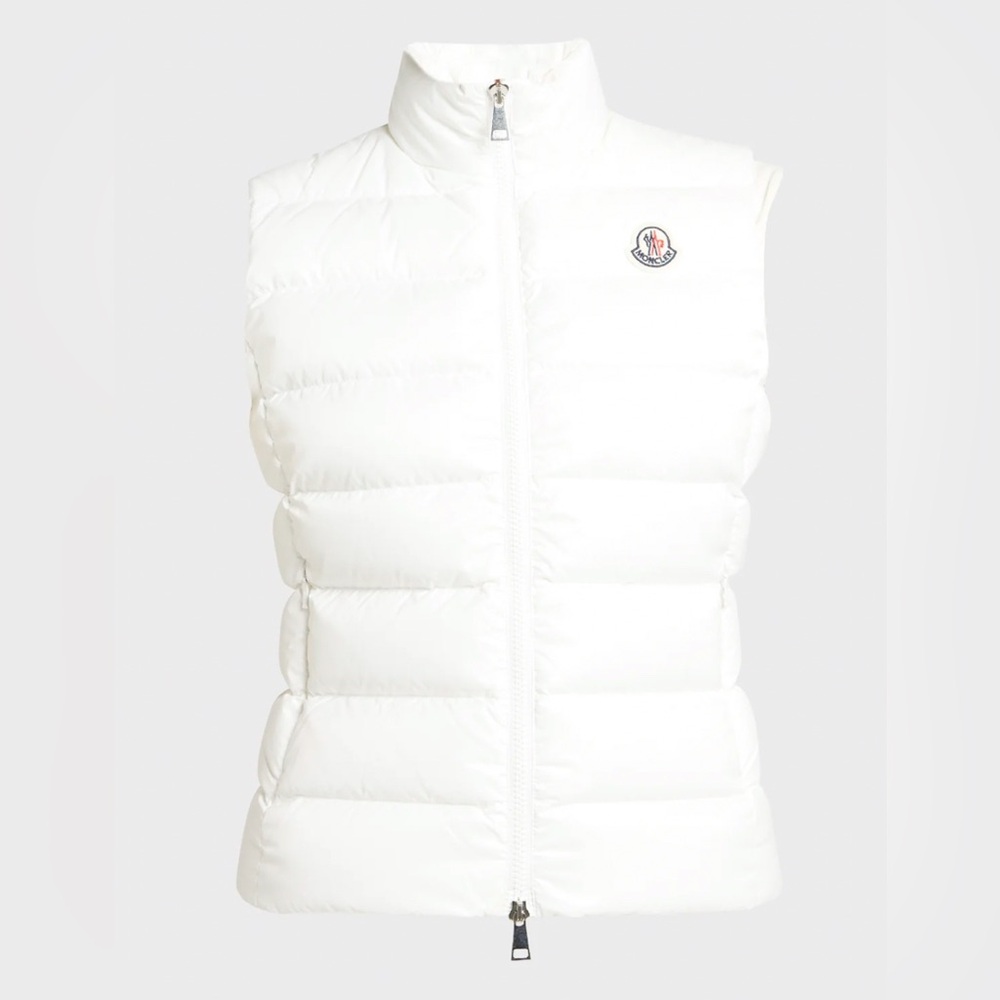 Authentic Moncler White Down Puffer Vest - Women’s Size 00/XXS